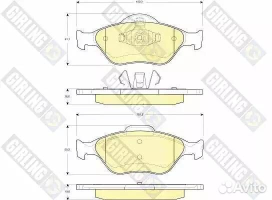 Колодки тормозные ford fiesta 9501/01/fusion 01 пе