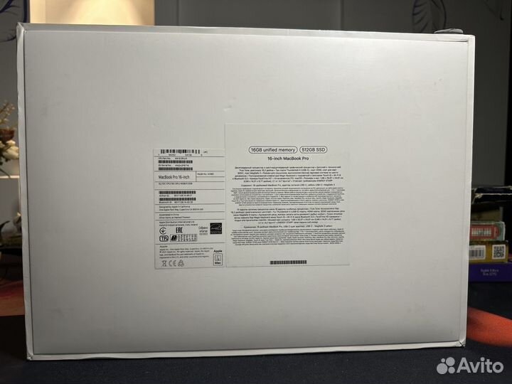 Новый Macbook Pro M1 16 дюймов SSD 512 гб