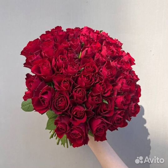 51 роза. Розы 40 см. Букеты. Доставка Калининград