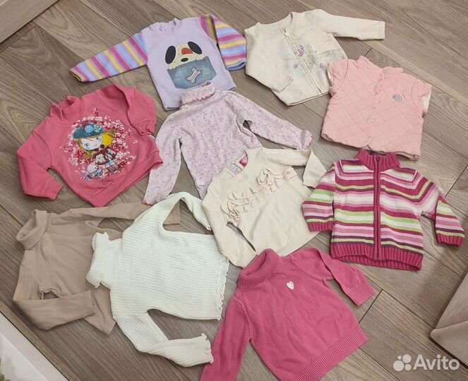 Тёплые вещи для девочки 74-80-86-92