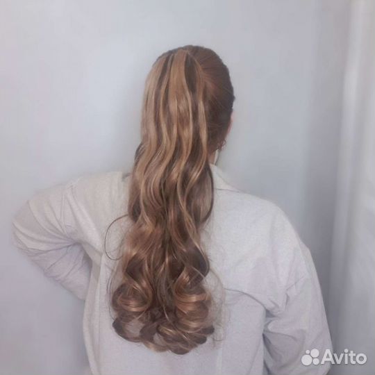 Шиньон хвост новый на заколке