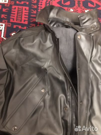 Кожаная куртка с натуральным мехом