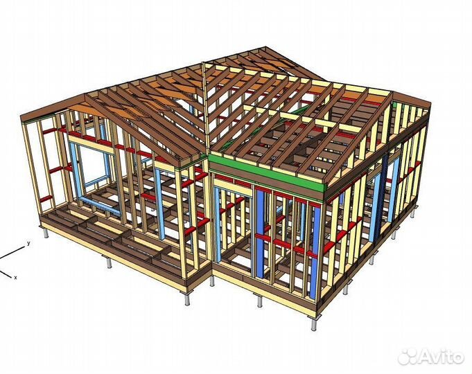 Каркас барнхаус / Barnhouse 8*10,8*12