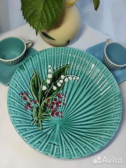 Блюдо Майолика SMF. Ландыши