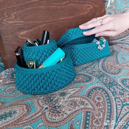 Корзины вязаные