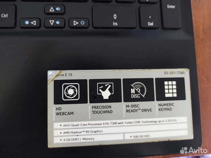 Acer aspire E15 E5-551-T580