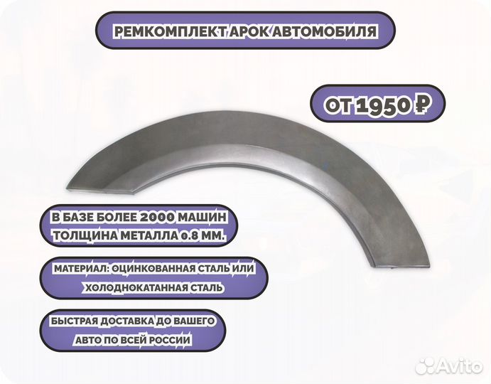 Ремонтные арки (ремкомплект) на автомобиль