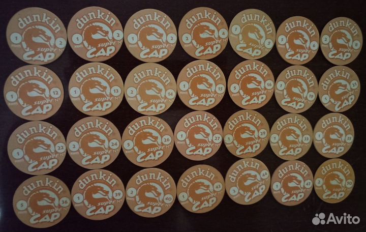 Кепсы, фишки, сотки Dunkin Caps