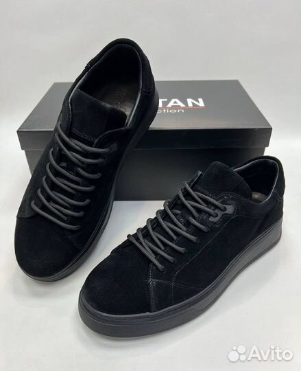 Кеды Romitan мужские черные замшевые