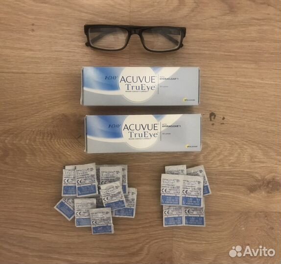 Линзы упаковка 30шт новые -5,25 и -5,5