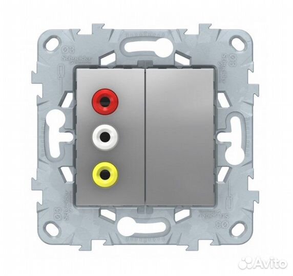 Розетка аудио Schneider Electric 3 выхода RCA