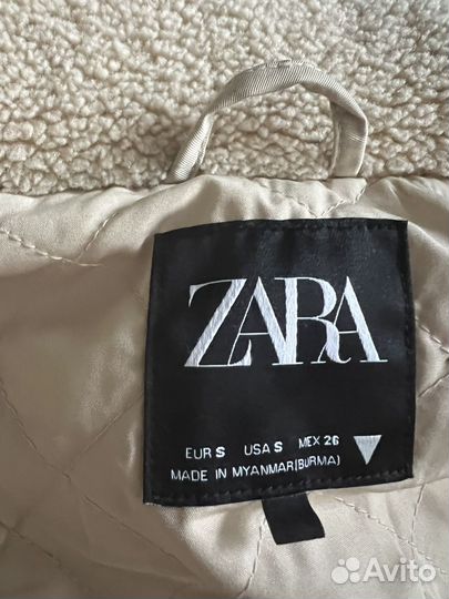 Куртка из эко меха на утеплителе zara