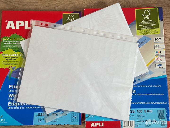Apli термоэтикетки белые лист а4 210 на 297 мм