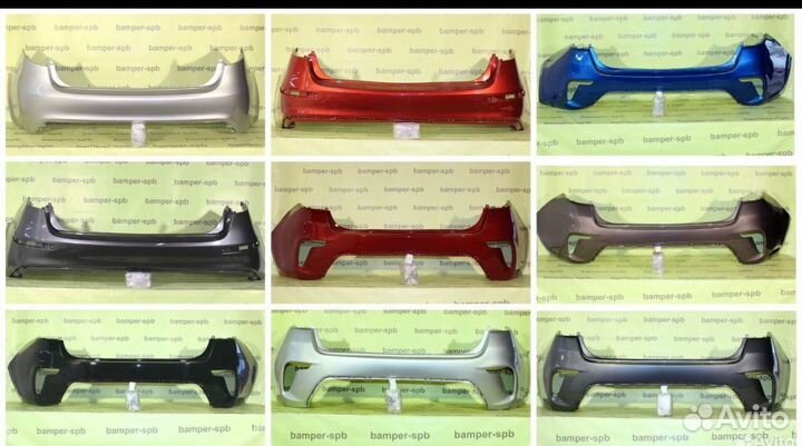 Задний бампер Kia Rio 4 рестайлинг 2020-2023