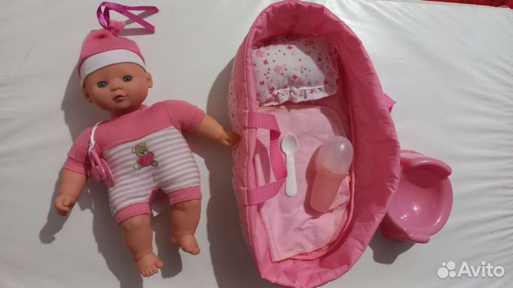 Кукла пупс с переноской и аксессуарами