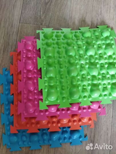 Коврик-пазл массажный Камни, жёсткий, 4шт