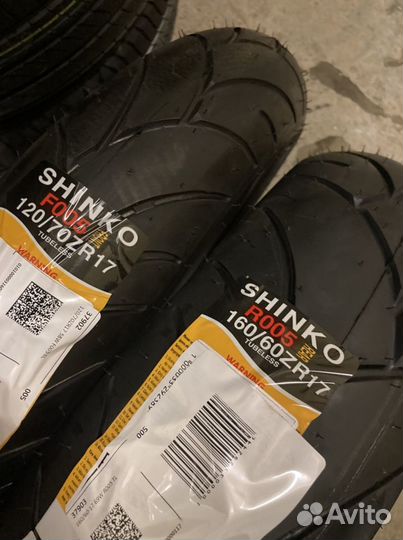 Комплект мотошин Shinko 005 120 и 160