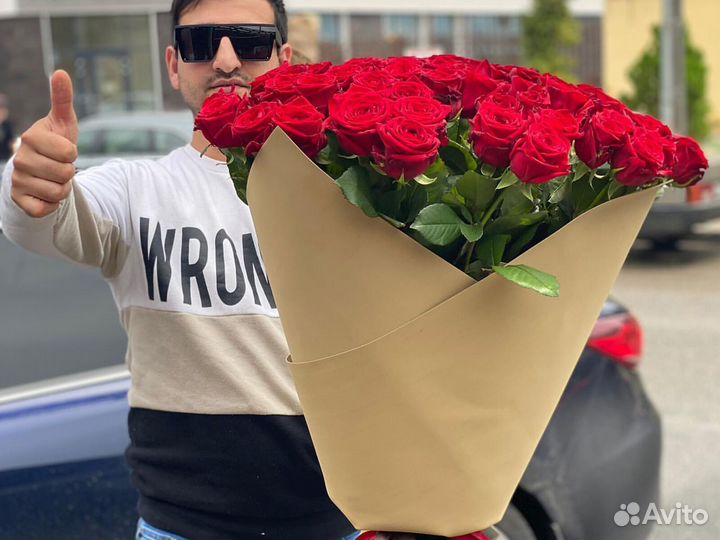 51 роза Букеты Цветы Розы 15 25 45 75 101