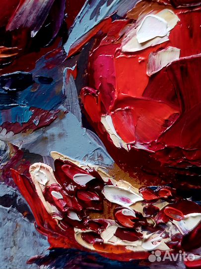 Картина маслом Сладкий гранат холст на картоне