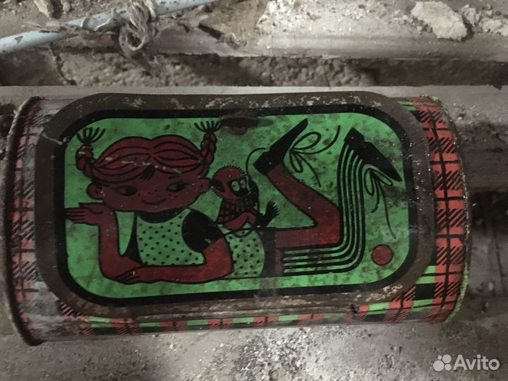 Жестяной чемодан детский, миниатюрный