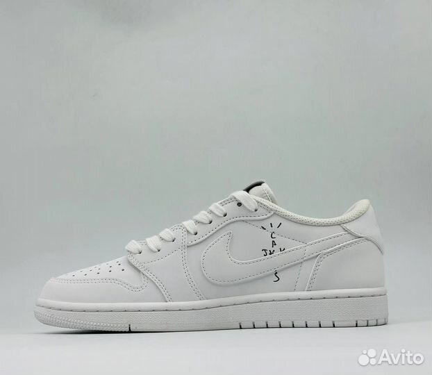 Nike air jordan 1 low x travis scott white party