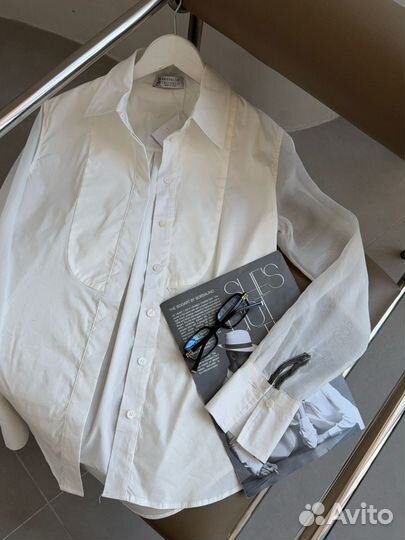 Рубашка белая brunello cucinelli