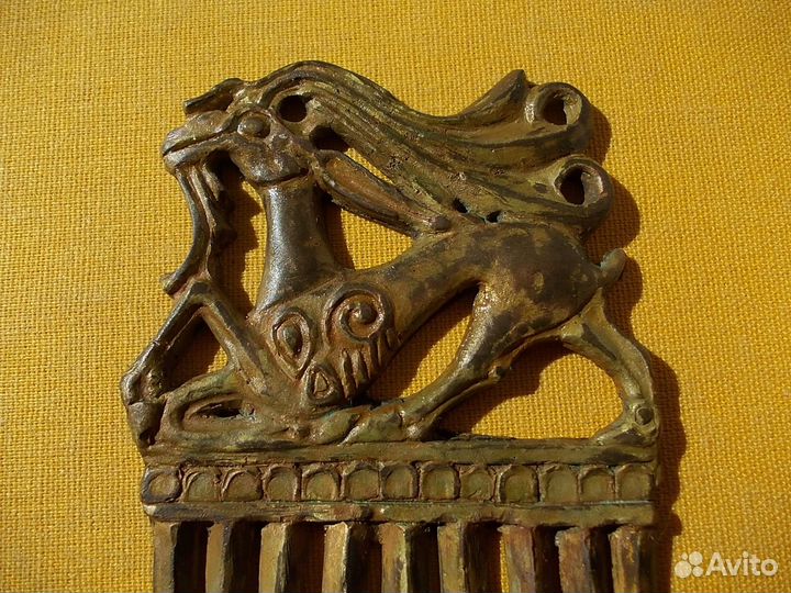 Бородочёс гребешок скифы бронза копия