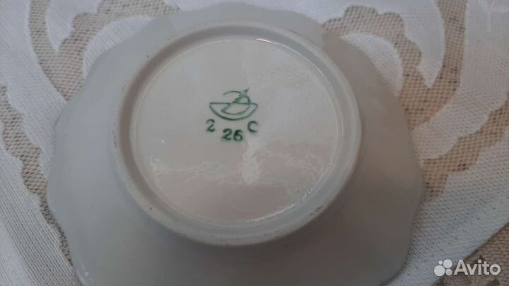 Старинный сервиз, чашки,гиганты,кобальт СССР