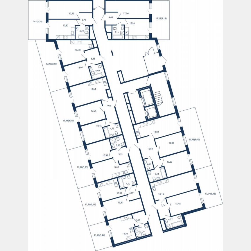 2-к. апартаменты, 45,1 м², 1/5 эт.