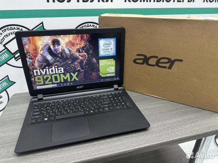 Тонкий игровой Acer 4 ядра 8Gb GeForce 920MX SSD