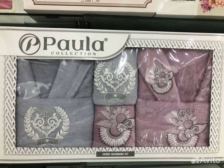 Набор полотенец с халатами семейный комплект
