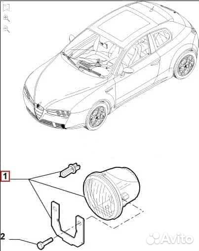 Противотуманка пер. Alfa Romeo 159