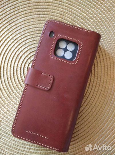 Чехол книжка на телефон натуральная кожа