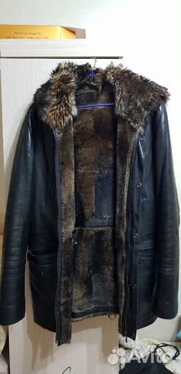 Мужская кожаная дублёнка. Турция