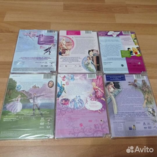 DVD м/ф Barbie/Барби 6 шт лицензия в стекле