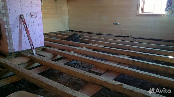 Ремонт деревянных полов в частном доме