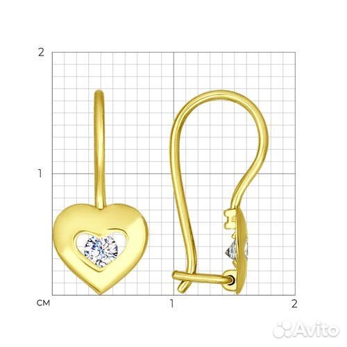 Серьги sokolov из золота, 027177-2