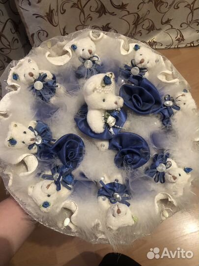 Букет с мишками