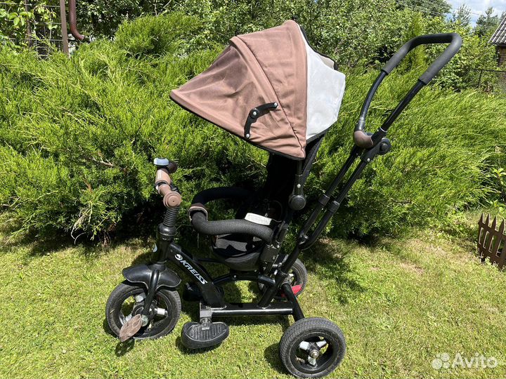 Велосипед трехколесный Kreiss с ручкой