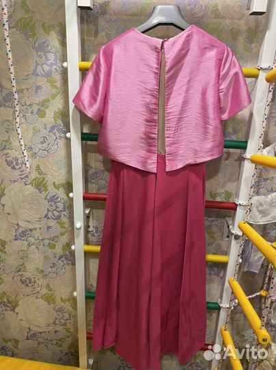 Вечернее платье розовое размер 50
