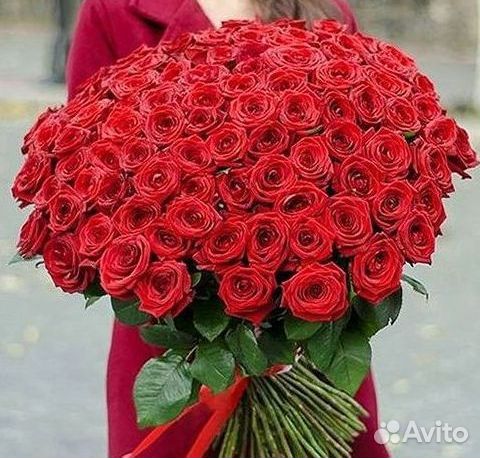 Розы высокие Доставка цветов