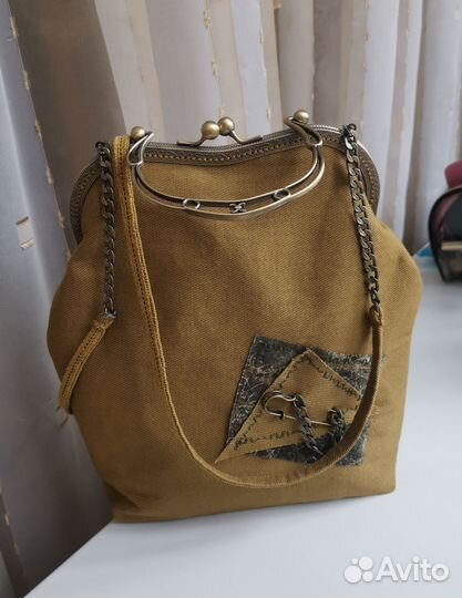 Сумочка на фермуаре ручная работа