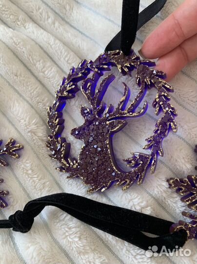 Ёлочные украшения из эпоксидной смолы