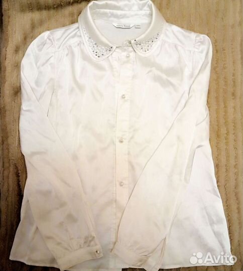 Белые блузки для девочки 134
