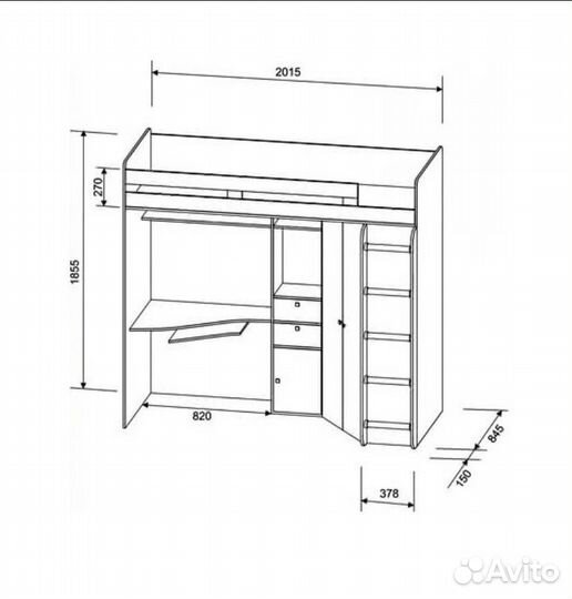 Кровать-чердак