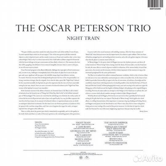 Виниловая пластинка The Oscar Peterson Trio / Nigh