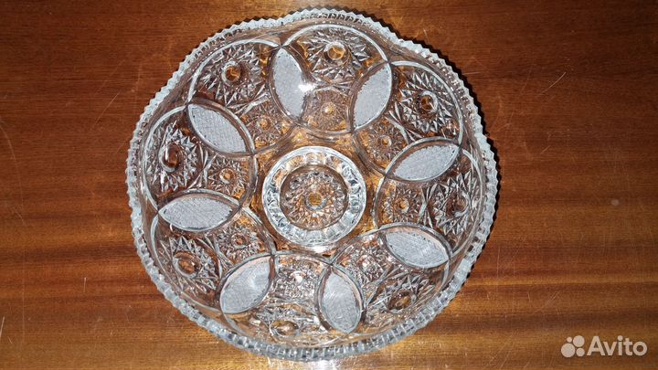 Фруктовница хрустальная