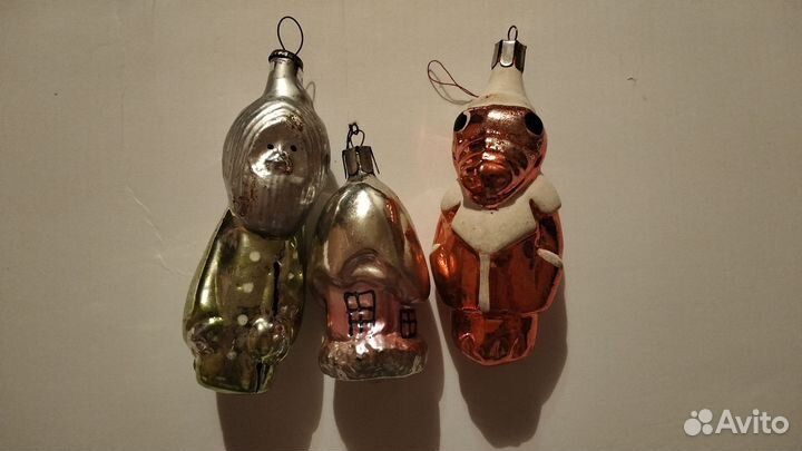 Елочные игрушки СССР стекло