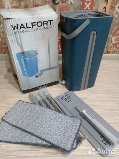 Швабра с ведром и отжимом новая