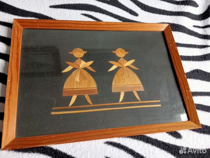 Панно в технике маркетри 1970-е